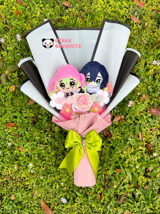 “Love and Snake Bender” Demon “Hunter” Plush Anime Crochet Flowers Bouquet