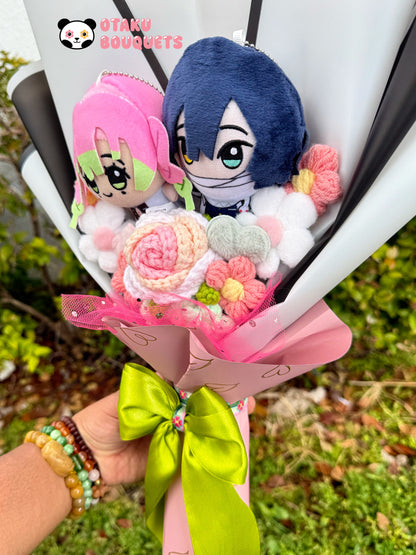 “Love and Snake Bender” Demon “Hunter” Plush Anime Crochet Flowers Bouquet