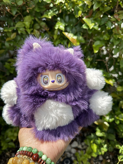 Purple Custom Nine-tailed Handmade Fluffy Labubu
