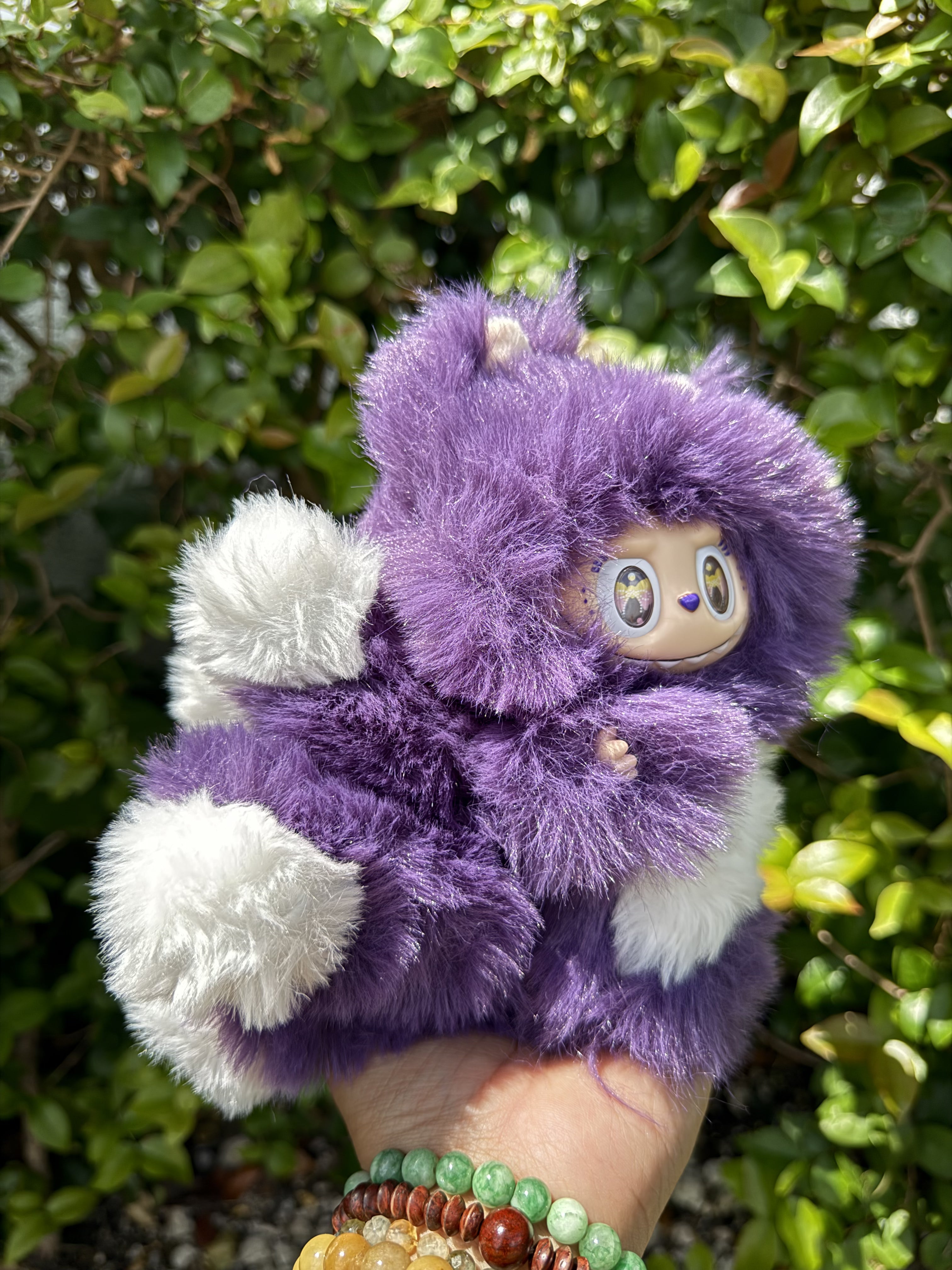Purple Custom Nine-tailed Handmade Fluffy Labubu