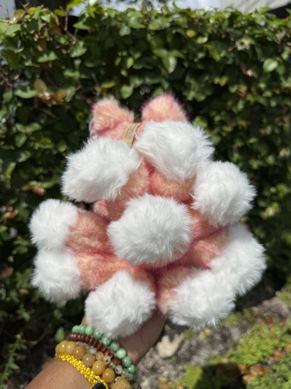 Two Toned Firery Peach Custom Nine-tailed Handmade Fluffy Labubu