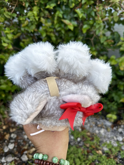 Two Toned Gray Custom Nine-tailed Handmade Fluffy Labubu