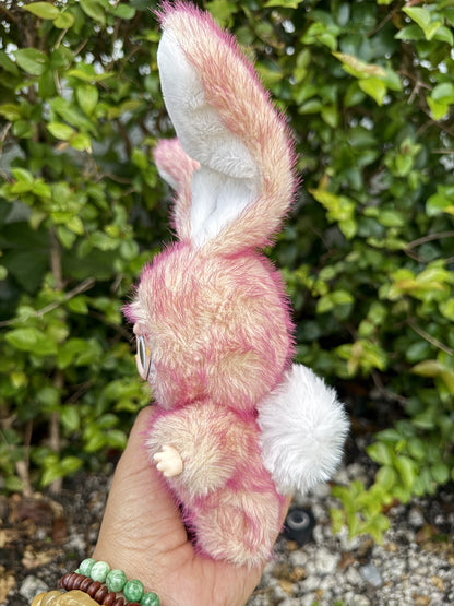 Bunny Rabbit Two Toned Fiery Peach Custom Handmade Fluffy Labubu