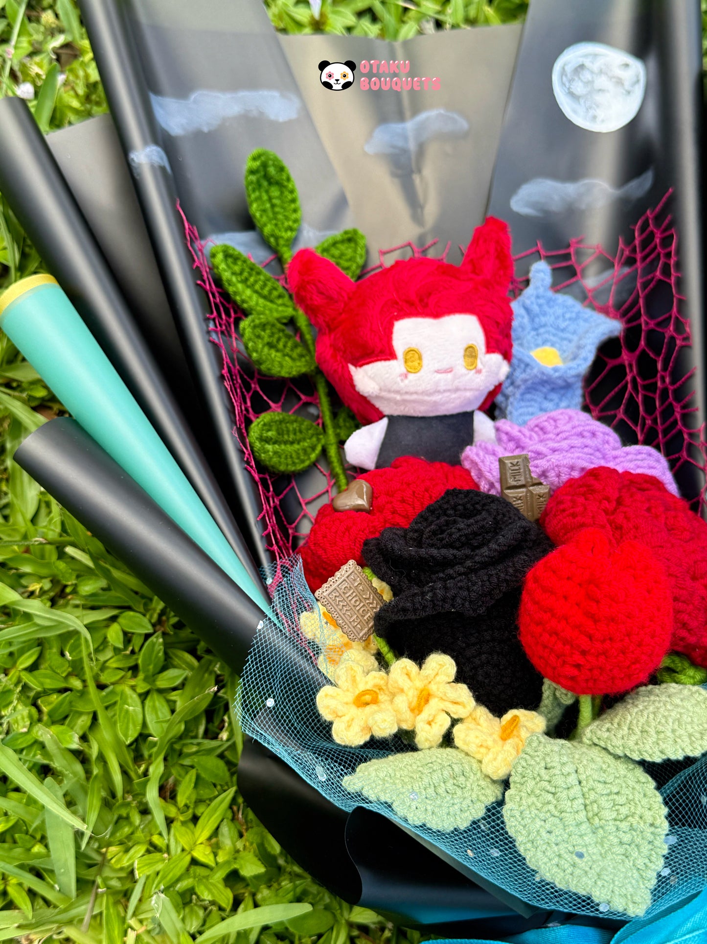 Valco Love and Deepspace LAD Plushie Crochet Flower Bouquet