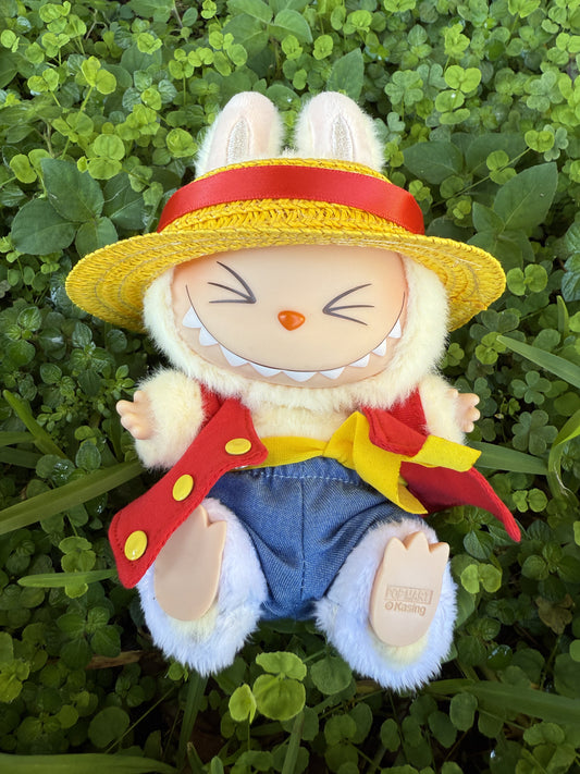 Luffy One Piece Doll Labubu Anime Costume Cosplay Clothes 17cm
