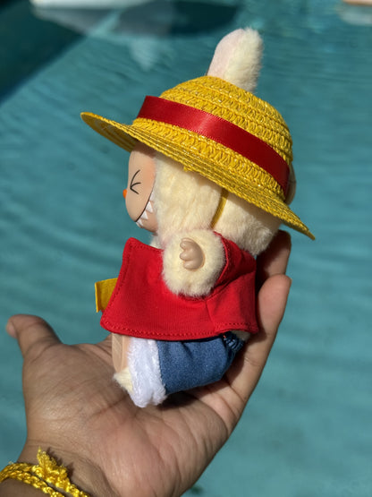 Luffy One Piece Doll Labubu Anime Costume Cosplay Clothes 17cm