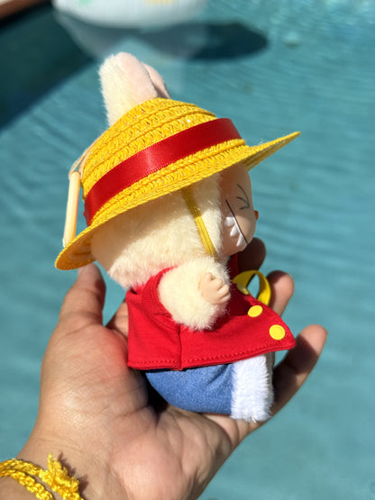 Luffy One Piece Doll Labubu Anime Costume Cosplay Clothes 17cm