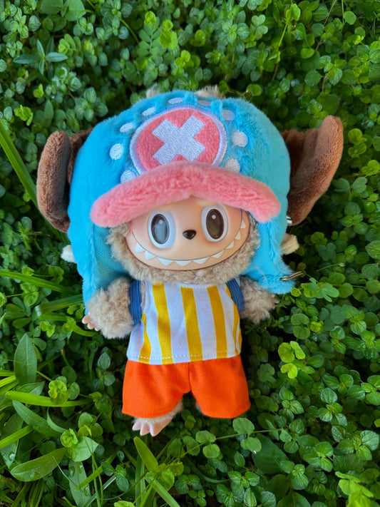Chopper One Piece Doll Labubu Anime Costume Cosplay Clothes 17cm