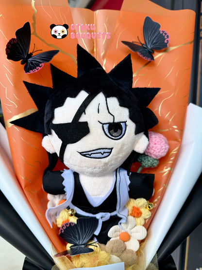 Kenpachy Blea ch Plush Anime Crochet flower Bouquet