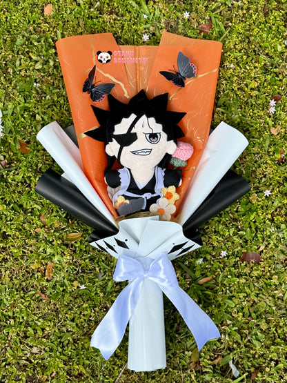 Kenpachy Blea ch Plush Anime Crochet flower Bouquet