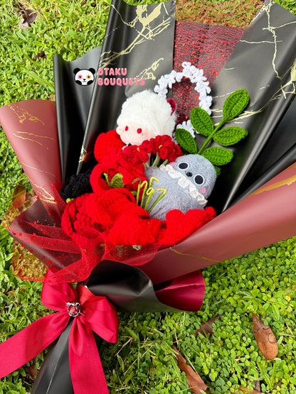 Sylus Love and Deepspace LAD Plushie Crochet Flower Bouquet
