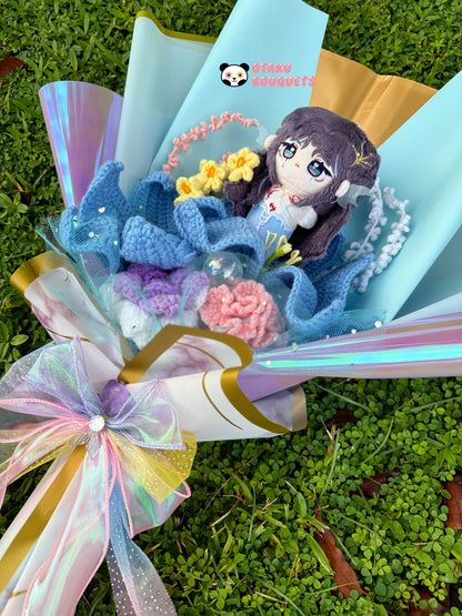 Mythic form Rafayel Love and Deepspace LAD Plushie Crochet Flower Bouquet