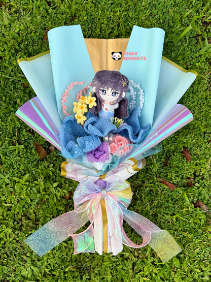 Mythic form Rafayel Love and Deepspace LAD Plushie Crochet Flower Bouquet
