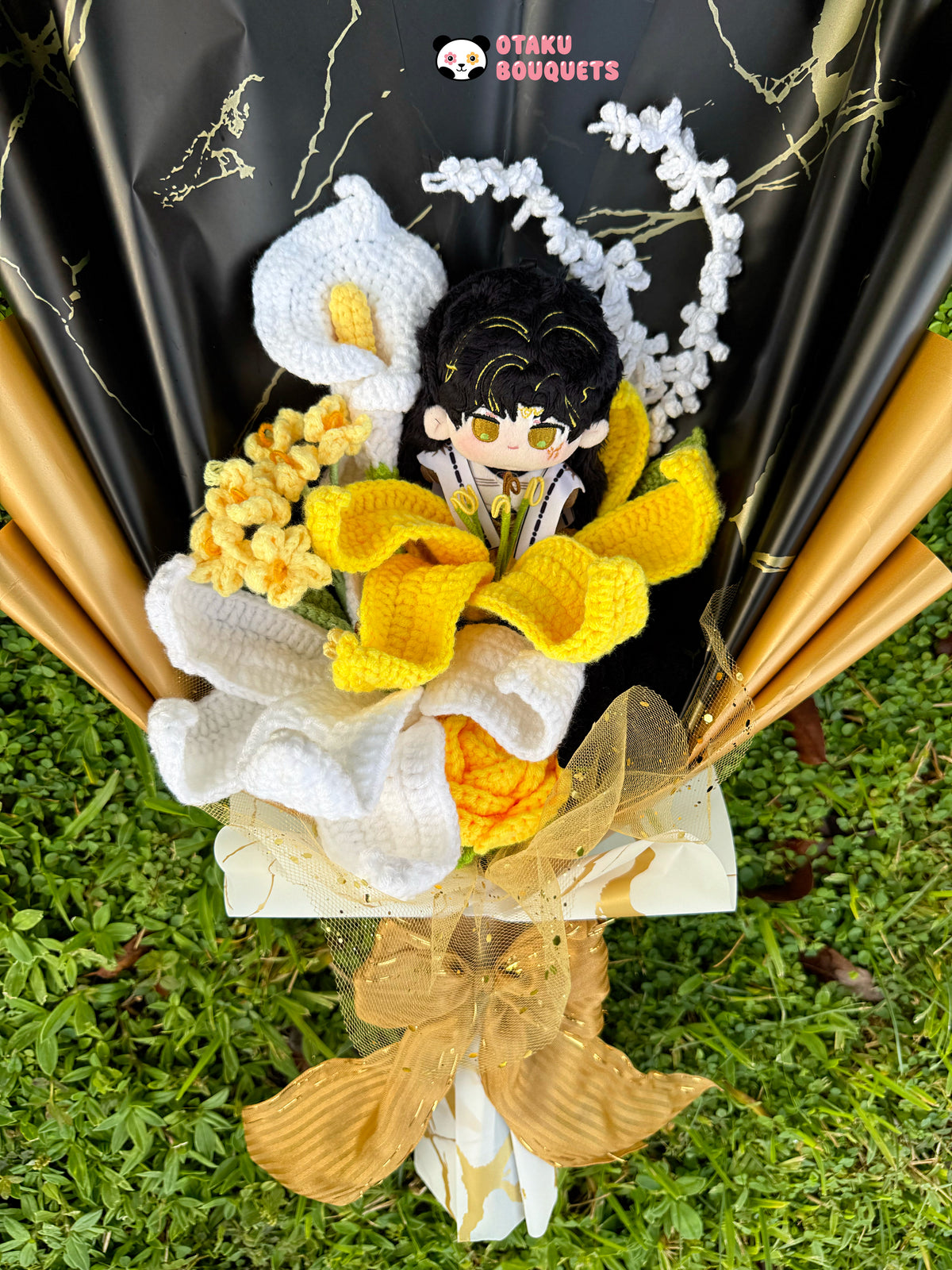 Mythic Zayne Love and Deepspace LAD Plushie Crochet Flower Bouquet