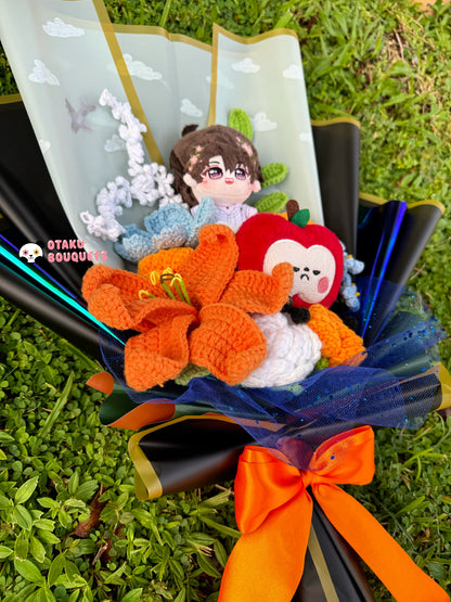 Caleb Love and Deepspace LAD Plushie Crochet Flower Bouquet