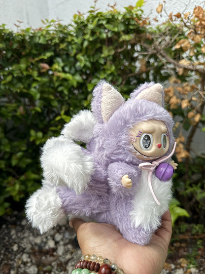 Lavender Custom Nine-tailed Handmade Fluffy Labubu