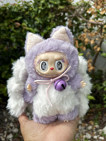 Lavender Custom Nine-tailed Handmade Fluffy Labubu