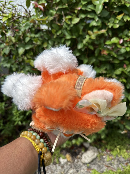 Orange Custom Nine-tailed Handmade Fluffy Labubu