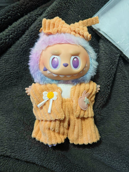 Orange 70’s Disco Bell Bottoms Kawaii Cute Doll Outfit Clothes 17cm