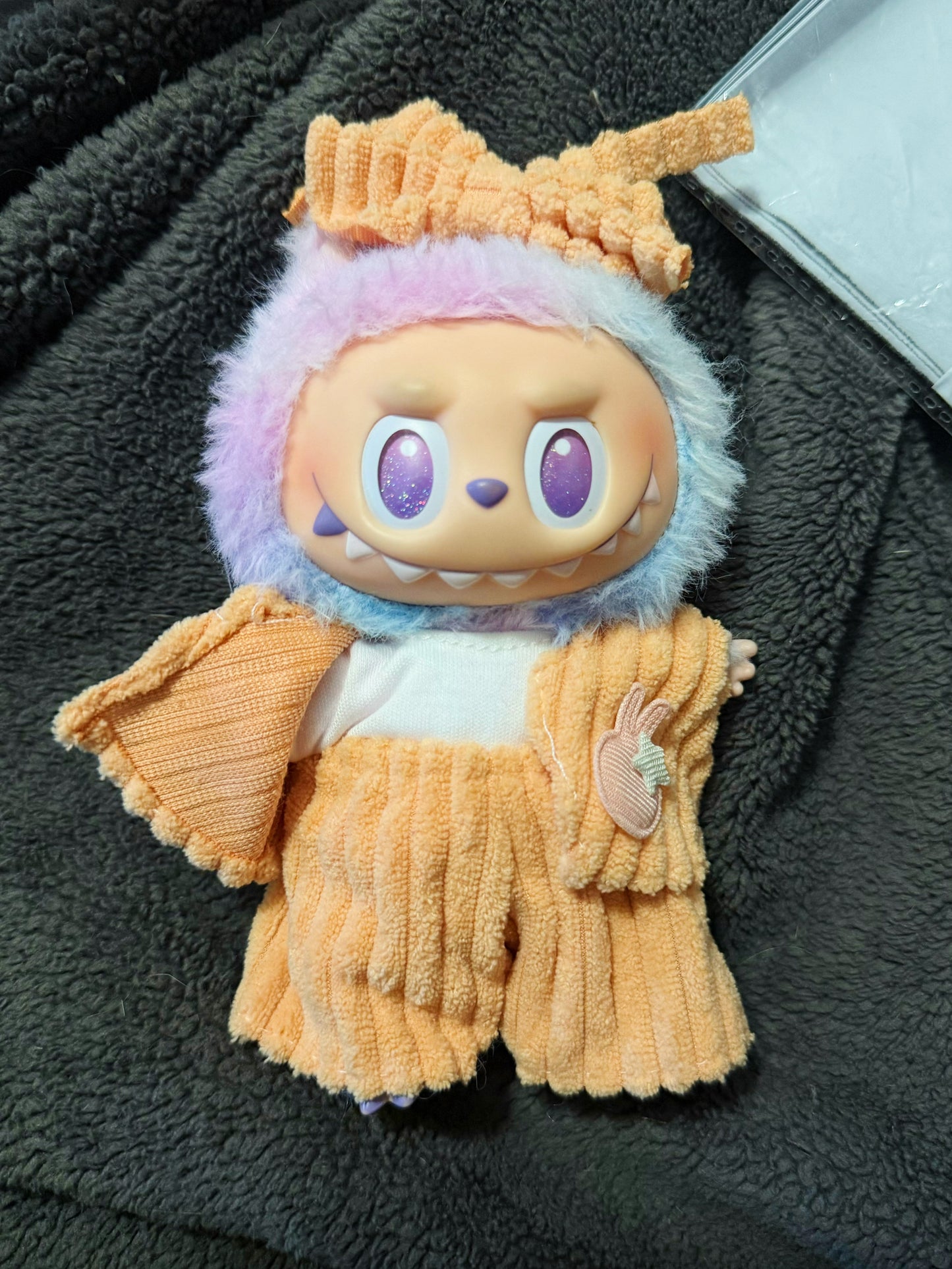 Orange 70’s Disco Bell Bottoms Kawaii Cute Doll Outfit Clothes 17cm