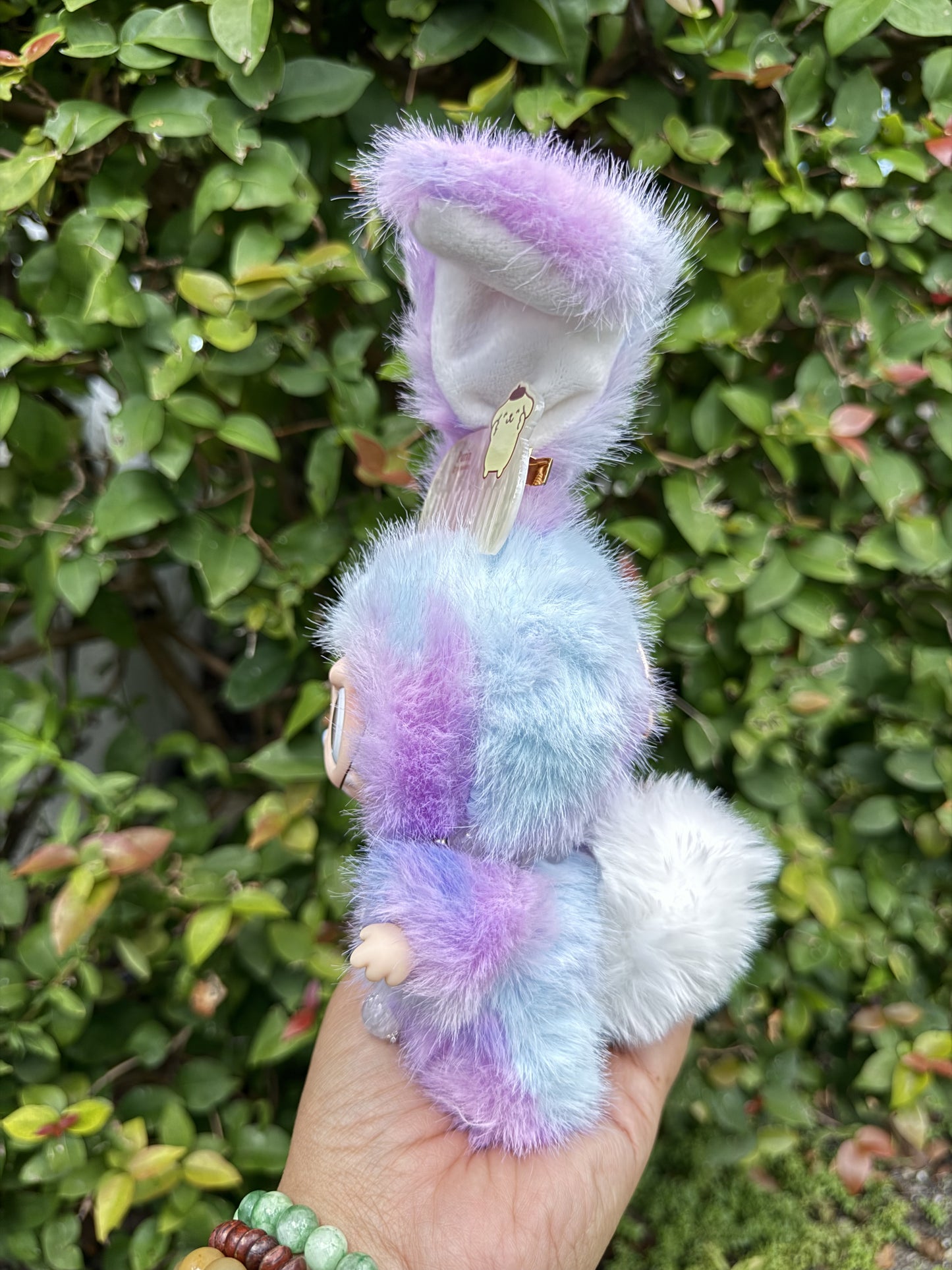 Bunny Rabbit Purple and Blue Custom Handmade Fluffy Labubu