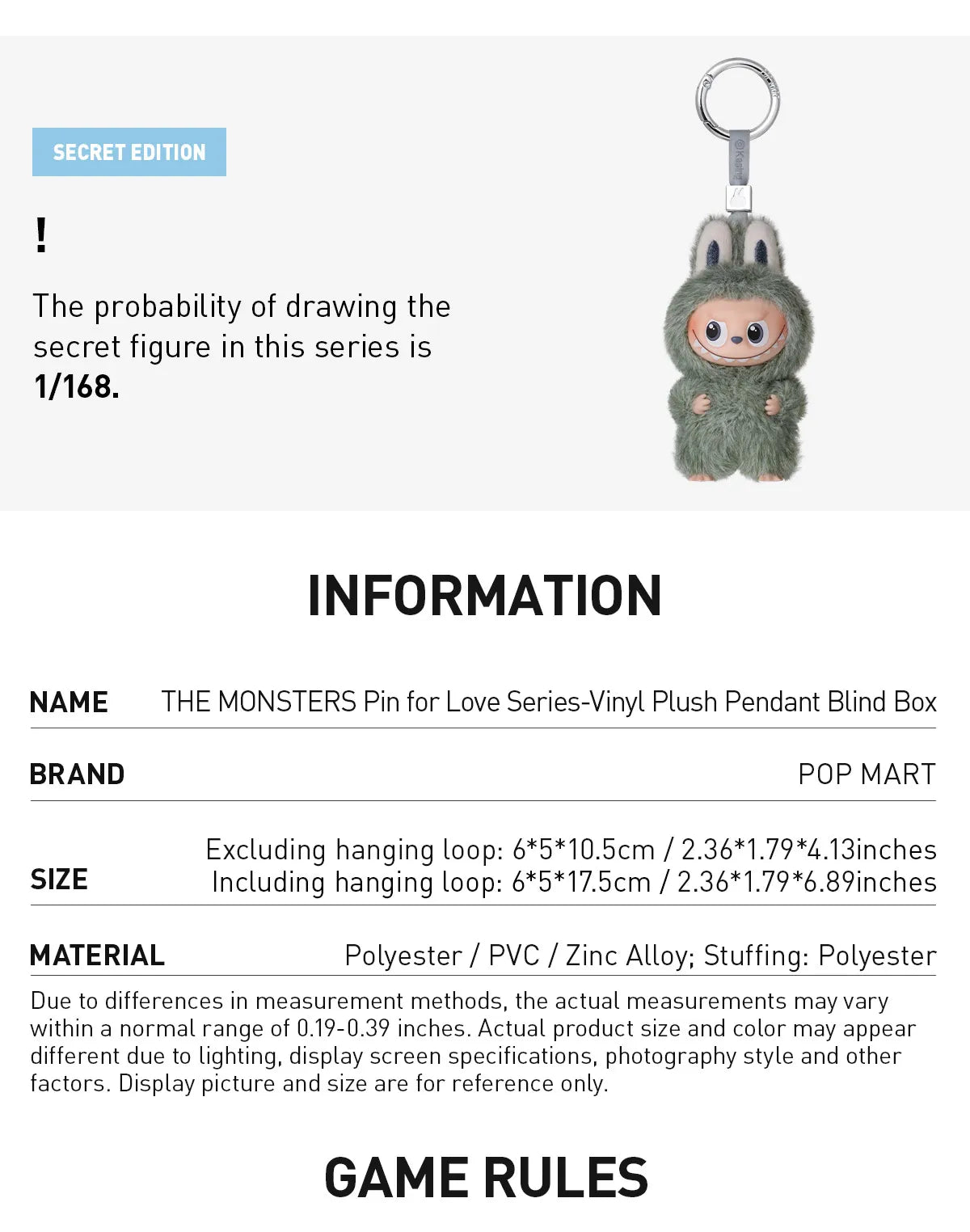 Pin for Love (N-Z) Labubu Blind Box