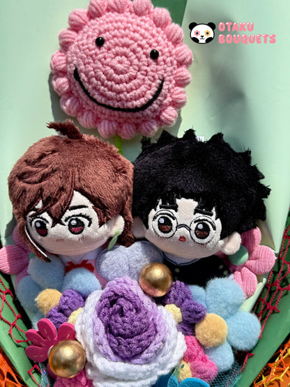 Okarun and Ayesa Gold Balls Dan da Dan Anime Plushie Bouquet