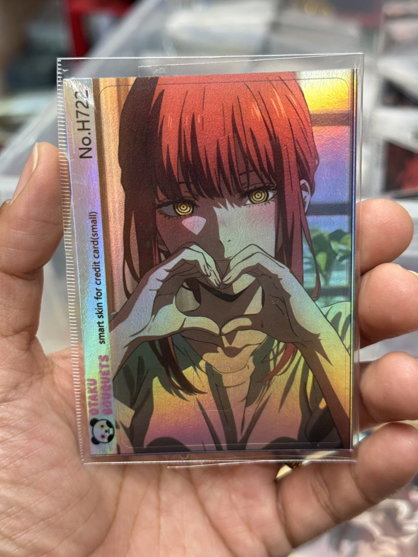 Makyma Chainsaw Man Holographic Anime Credit Card Sticker