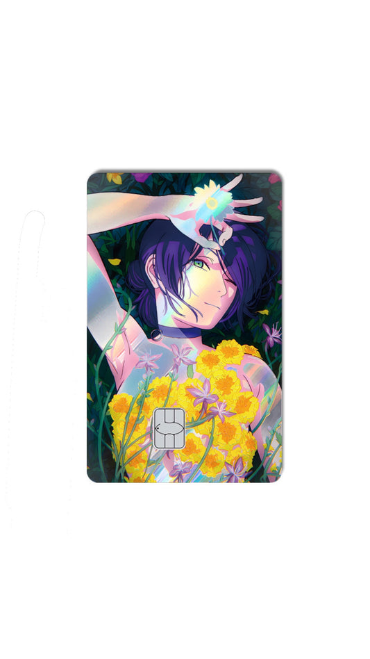 Reze Flowers Chainsaw Man Holographic Credit Card Sticker