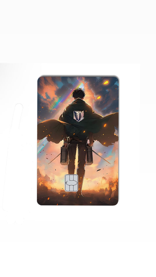 Levii Attack on Titaans Anime Holographic Credit Card Sticker
