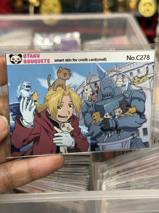 Fullmetal Alchemist Cats Anime Credit Card Sticker