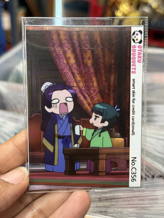 Apothecary Diary MaoMao and Ego Hurt Ginshin Anime Credit Card Sticker