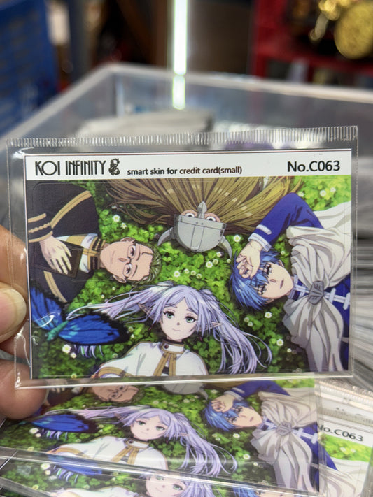 Free-ren and Friends Flowers Anime Credit Card Sticker