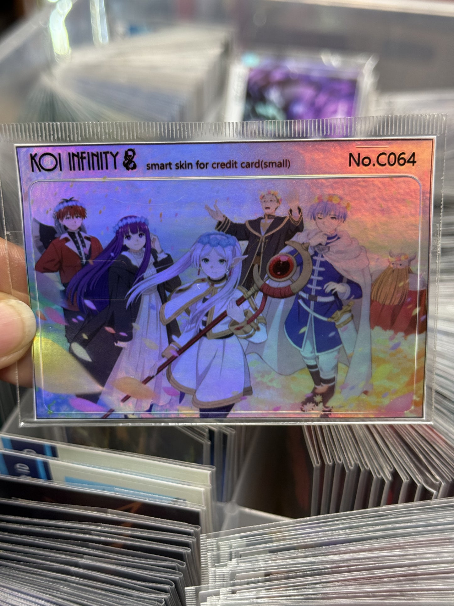 Free-ren and Team Holographic Anime Credit Card Sticker