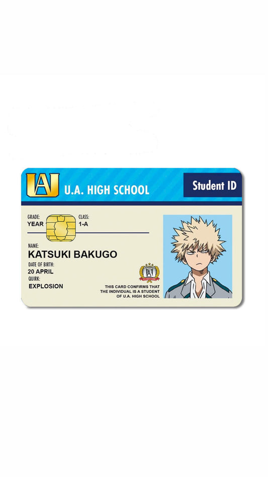 BiyaQ License My Hero Academia Anime Credit Card Sticker