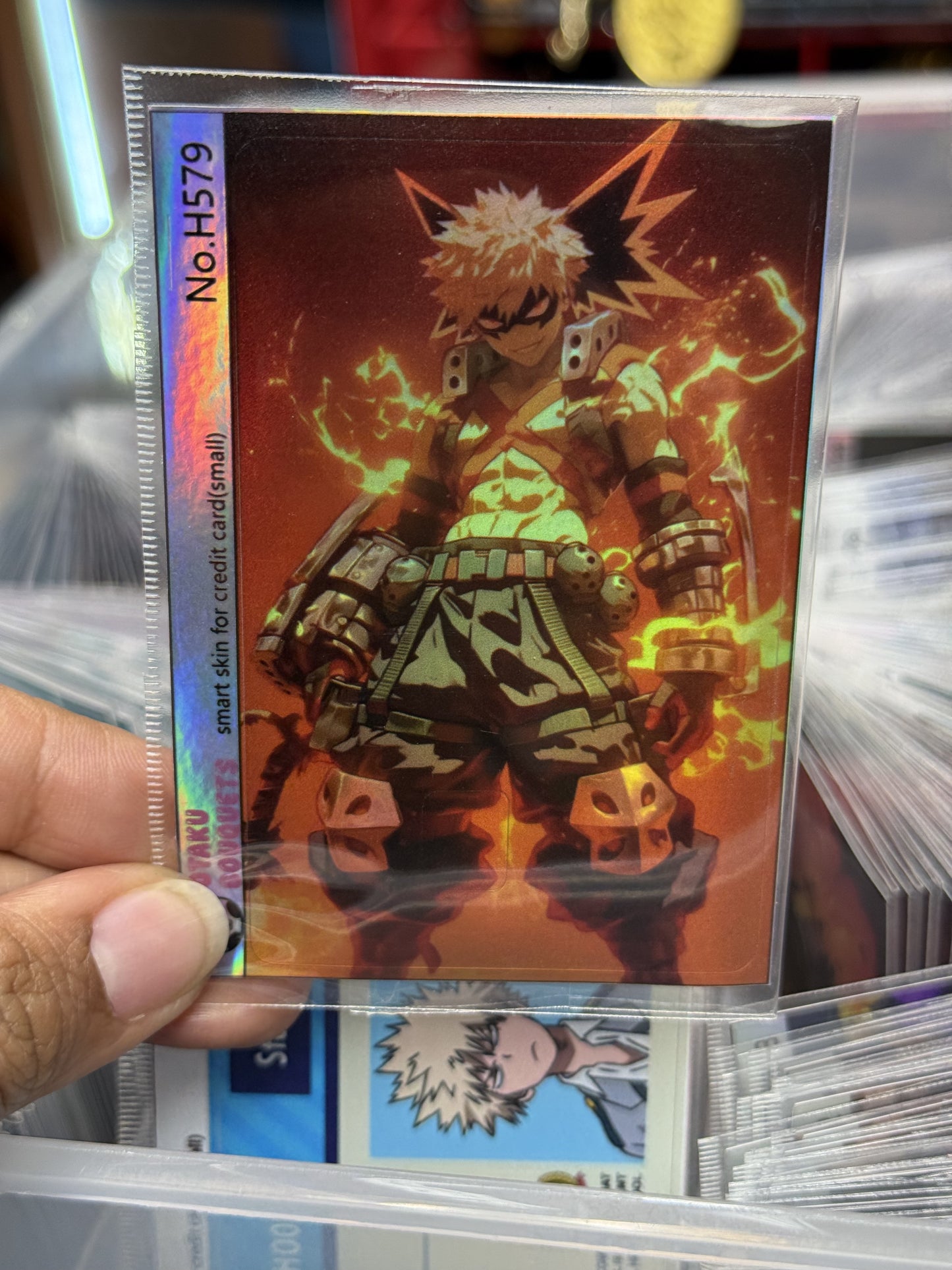 BiyaQ Holographic My Hero Academia Anime Credit Card Sticker