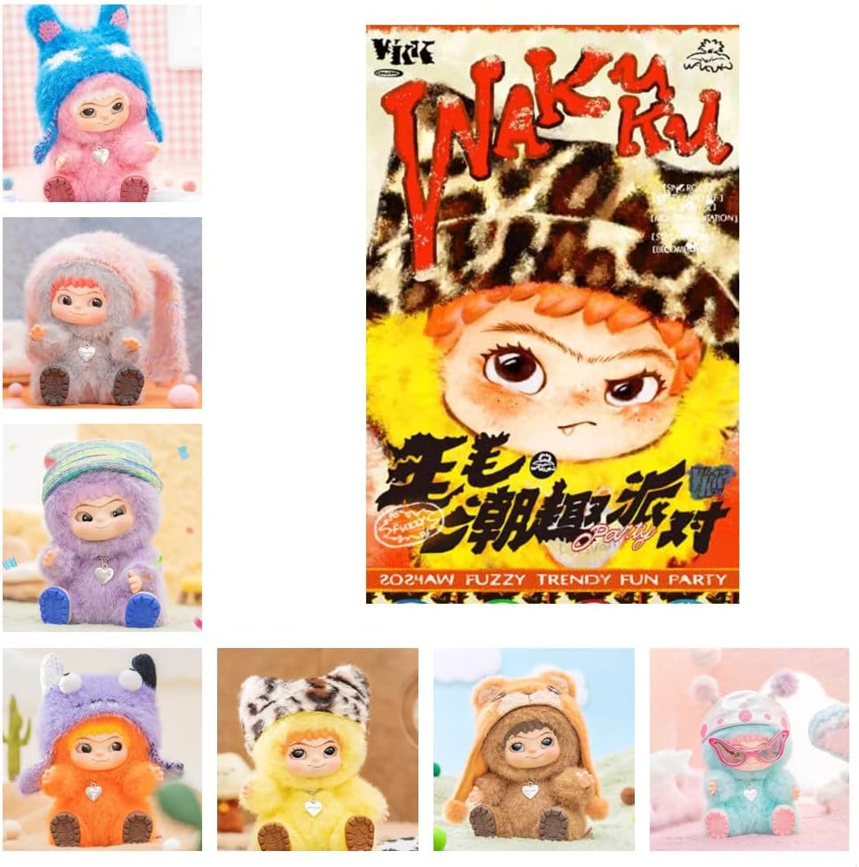 WAKUKU Fuzzy Trendy Fun Party Series Plush Blind Box
