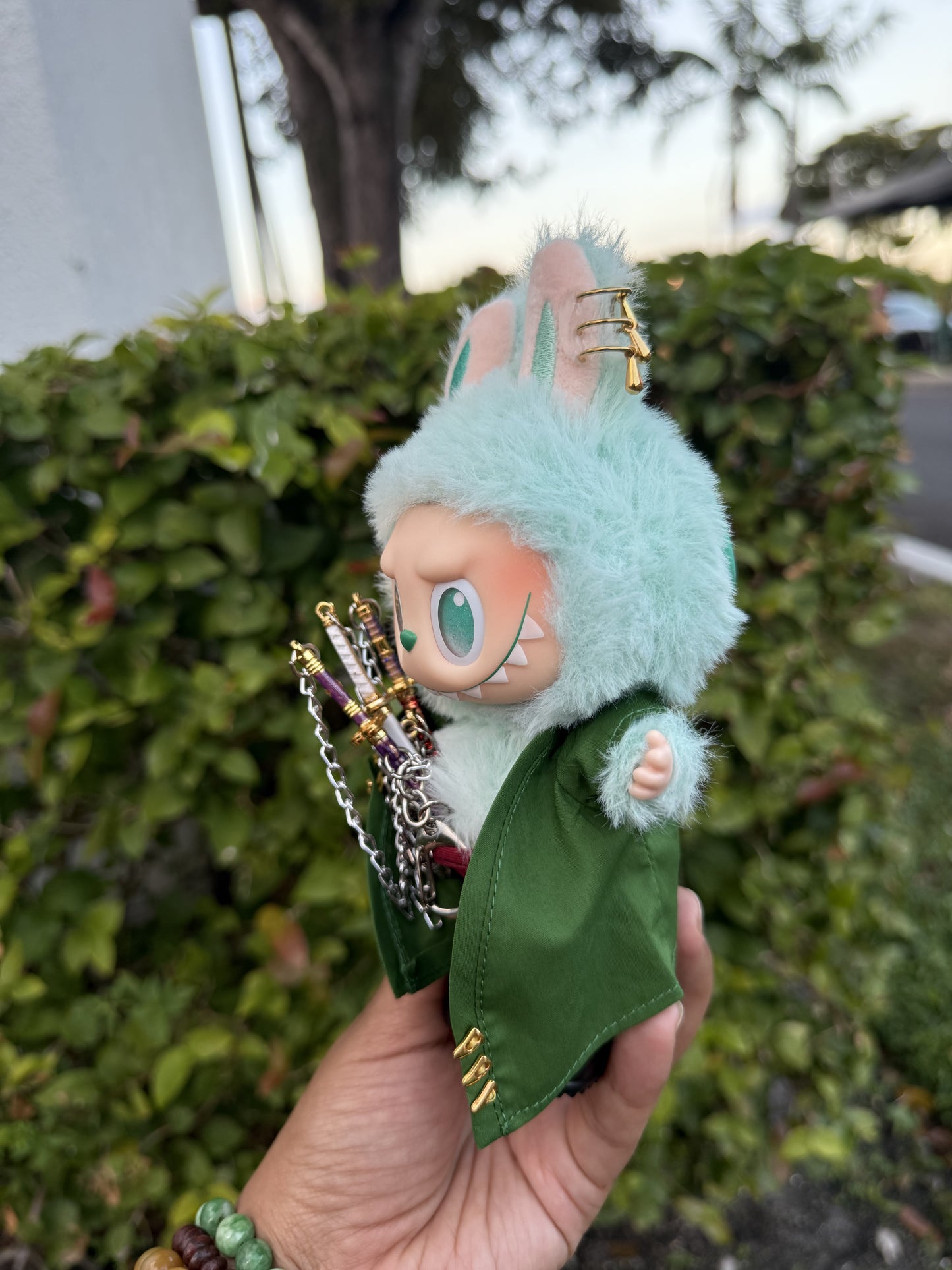 3 Sword Stule Pirate Doll Labubu Anime Costume Cosplay Clothes 17cm