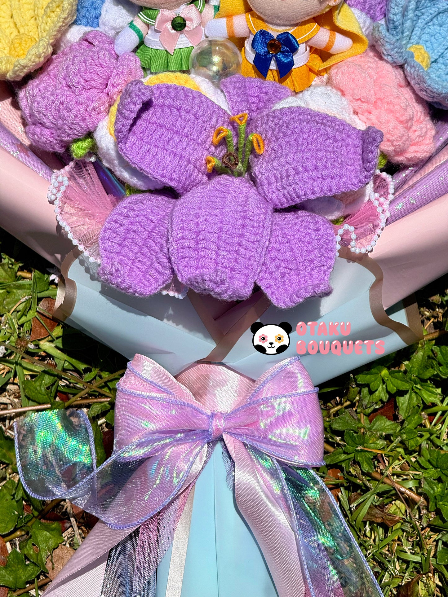 Magical Girl Scouts Senshi Warriors Anime Crochet Flowers Plush Bouquet