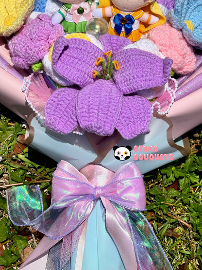Magical Girl Scouts Senshi Warriors Anime Crochet Flowers Plush Bouquet