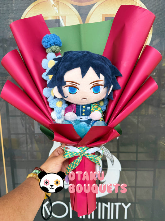 Emo Water Bender Crochet Flower Anime Plush Bouquet
