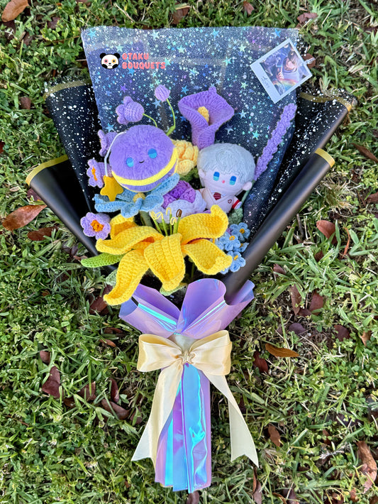 Xavier Love and Deepspace LAD Plushie Crochet Bouquet
