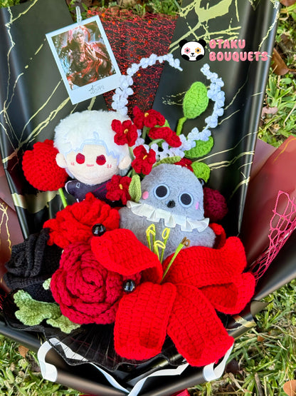 Sylus Love and Deepspace LAD Plushie Crochet Flower Bouquet