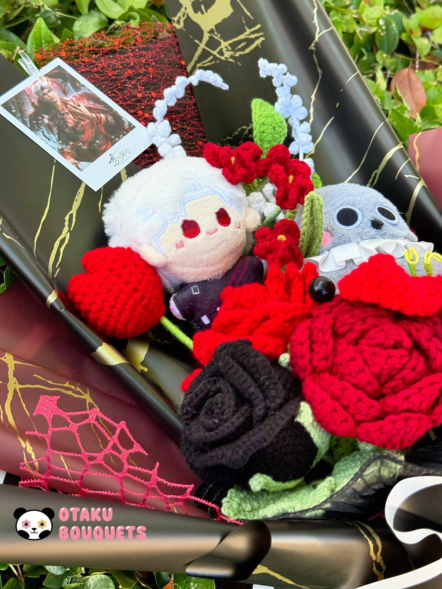 Sylus Love and Deepspace LAD Plushie Crochet Flower Bouquet
