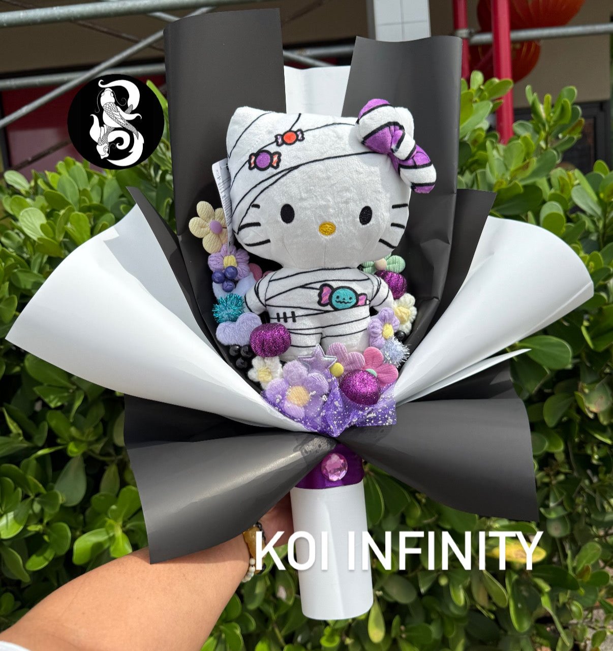Hello Kitty Mummy Purple Halloween Plush Bouquet