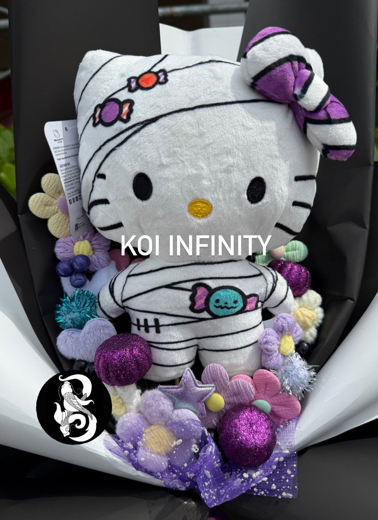 Hello Kitty Mummy Purple Halloween Plush Bouquet