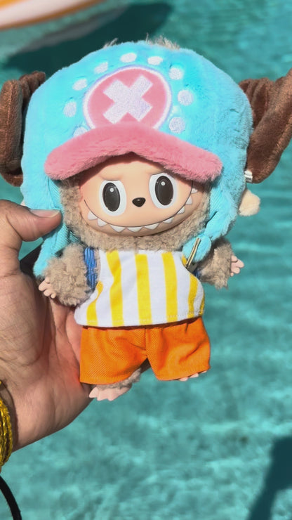 Chopper One Piece Doll Labubu Anime Costume Cosplay Clothes 17cm
