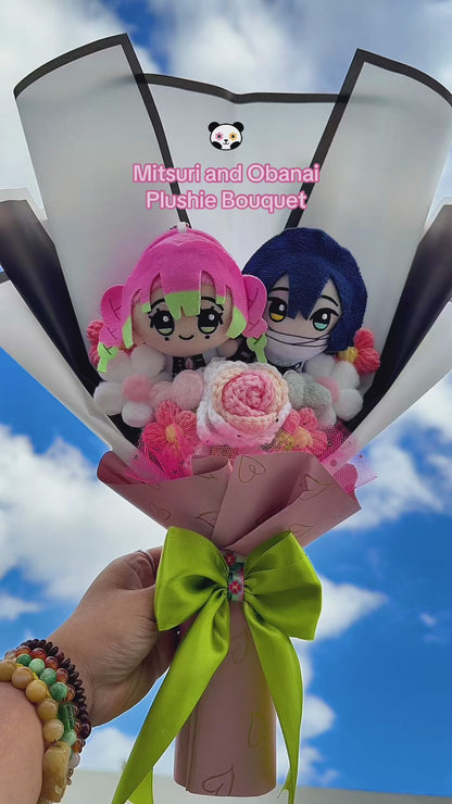 “Love and Snake Bender” Demon “Hunter” Plush Anime Crochet Flowers Bouquet