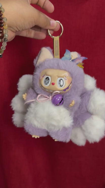 Lavender Custom Nine-tailed Handmade Fluffy Labubu