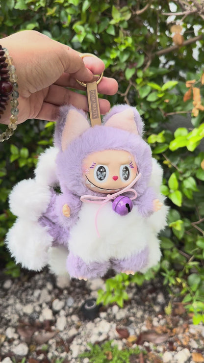 Lavender Custom Nine-tailed Handmade Fluffy Labubu